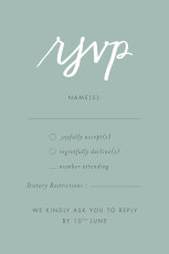 RSVP Cards Love letters Green