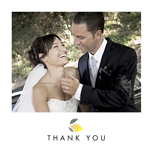 Wedding Thank You Cards Palermo White - Front
