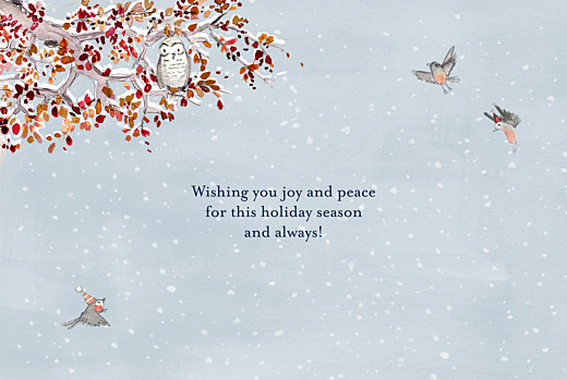 Christmas Cards Winter Storybook (4 Pages) Blue - Page 3