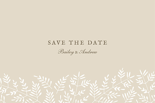 Save The Dates Fern Foray Beige - Front