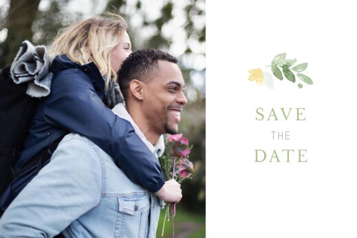 Save The Dates English Garden Green - Front