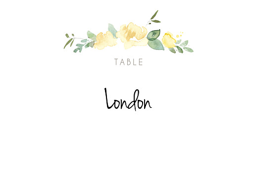 Wedding Table Numbers English Garden Green - Front