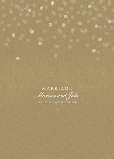 Wedding Order of Service Booklet Covers Celebration Kraft - Page 1