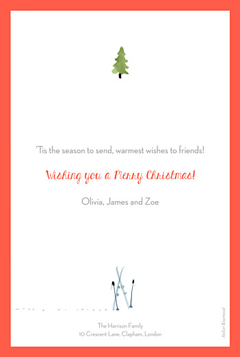 Christmas Cards Alpine White - Back