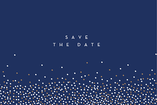Save The Dates Confetti Blue - Front