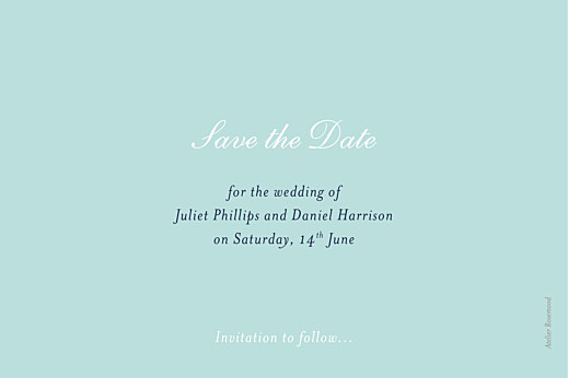 Save The Dates Midnight Blue Blue - Back