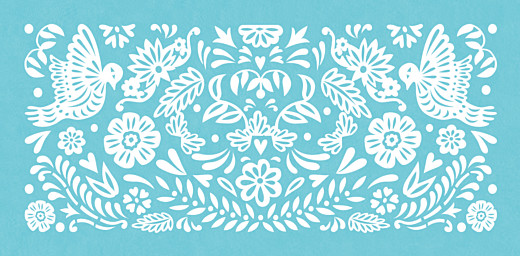 Wedding Place Cards Papel Picado Blue - Page 2