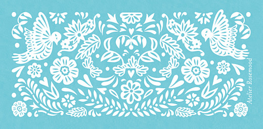 Wedding Place Cards Papel Picado Blue - Page 3