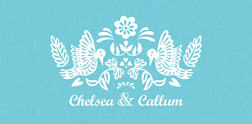 Wedding Place Cards Papel Picado Blue - Page 4