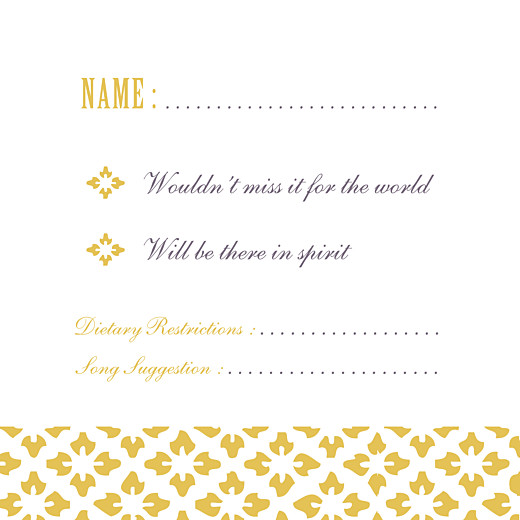 RSVP Cards Radiance Yellow - Front