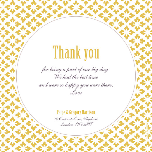 Wedding Thank You Cards Radiance Yellow - Front