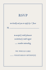RSVP Cards Natural Chic (small) Blue
