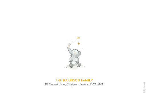 Baby Announcements Elephant Family Of 3 Yellow - Page 4