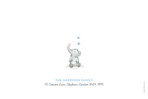 Baby Announcements Elephant Family Of 5 Blue - Page 4