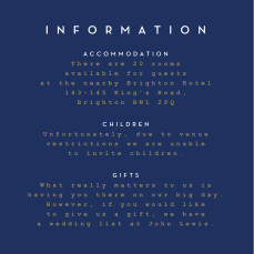 Guest Information Cards Confetti Blue