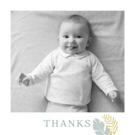 Baby Thank You Cards Tropical Forest Photo Green