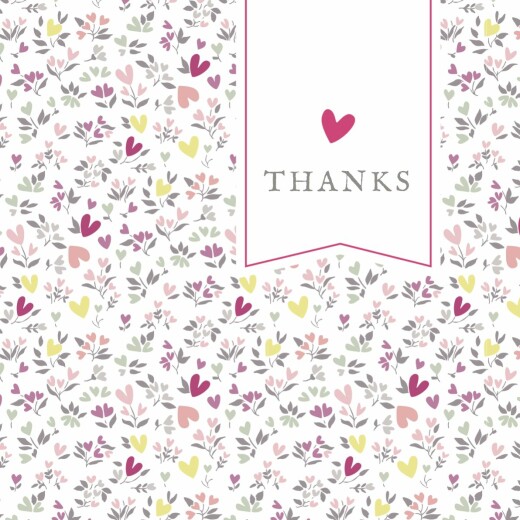 Baby Thank You Cards Liberty Heart Photo - Front