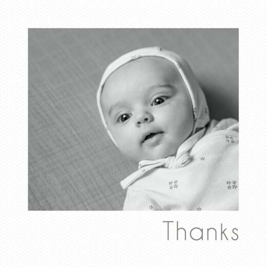 Baby Thank You Cards Mini Polaroid White - Front