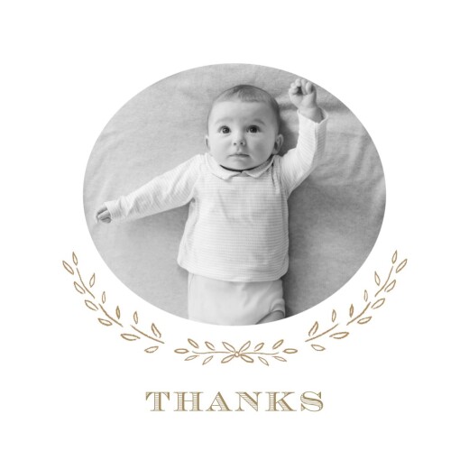 Baby Thank You Cards Poem Photo Kraft - Front
