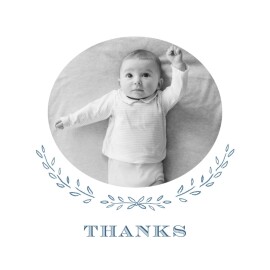 Baby Thank You Cards Poem Photo Blue