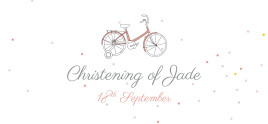 Christening Gift Tags Little Bicycle Pink