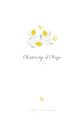 Christening Order of Service Booklets Cover Citrons Yellow