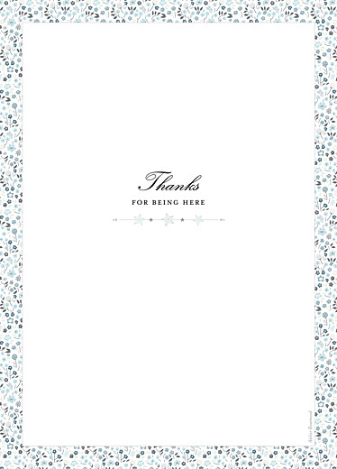 Christening Order of Service Booklets Cover Liberty Origami Stars Blue - Page 4
