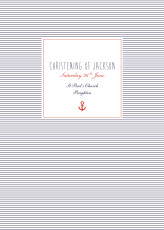 Christening Order of Service Booklets Cover Little Sailor Red