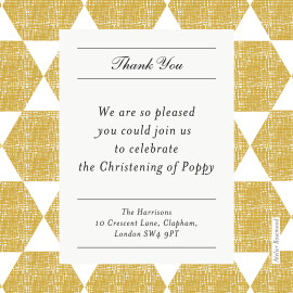 Baby Thank You Cards Lovely Linen Yellow