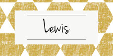 Christening Place Cards Lovely Linen Yellow