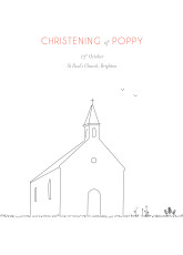 Christening Order of Service Booklets Cover The Promise White