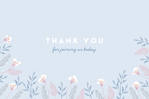 Baby Thank You Cards Rejoice Blue - Front