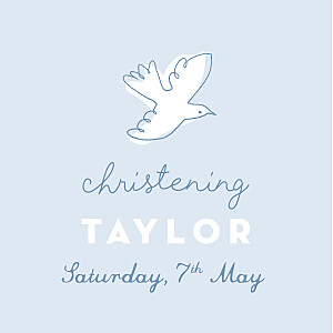 Christening Gift Tags Rejoice blue