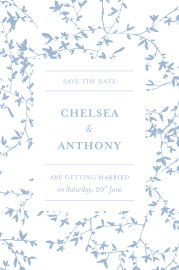 Save The Dates Reflections Blue