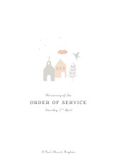 Christening Order of Service Booklets Cover Village Chapel Pink