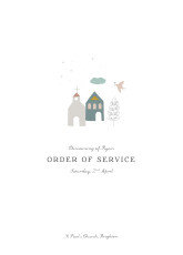 Christening Order of Service Booklets Cover Village Chapel Green
