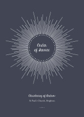 Christening Order of Service Booklets Cover Lumière Midnight Blue