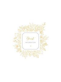 Guest Information Cards Botanical Border Yellow
