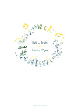 Wedding Order of Service Booklet Covers Watercolour Meadow Yellow