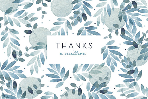 Wedding Thank You Cards Summer Night Blue - Front