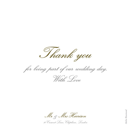 Wedding Thank You Cards The Big Picture White - Back