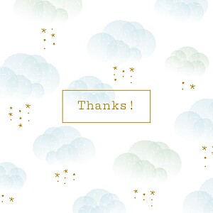 Baby Thank You Cards Mist blue