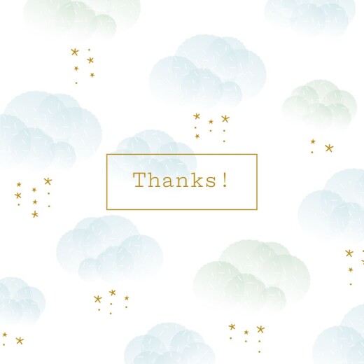 Baby Thank You Cards Mist Blue - Front