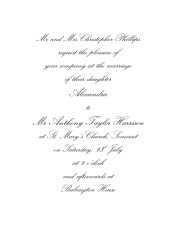 Wedding Invitations Tradition White
