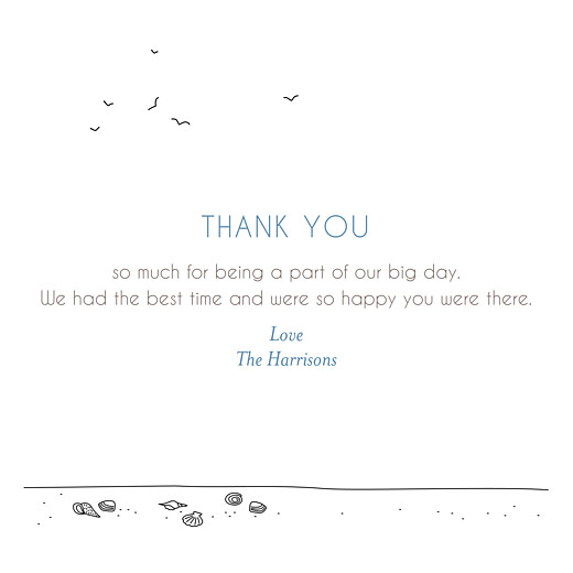 Wedding Thank You Cards Beach Promise (4 Pages) White - Page 3