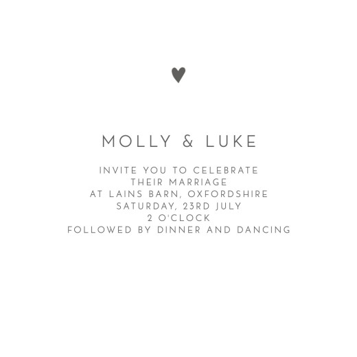 Wedding Invitations Elegant Heart 4 Pages (Foil) White - Page 3