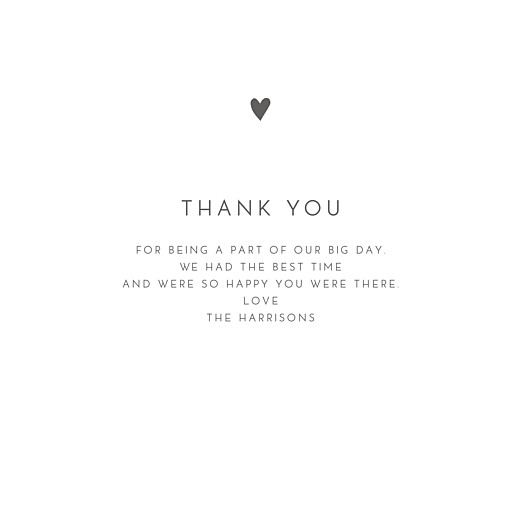 Wedding Thank You Cards Elegant Heart 4 Pages (Foil) White - Page 3