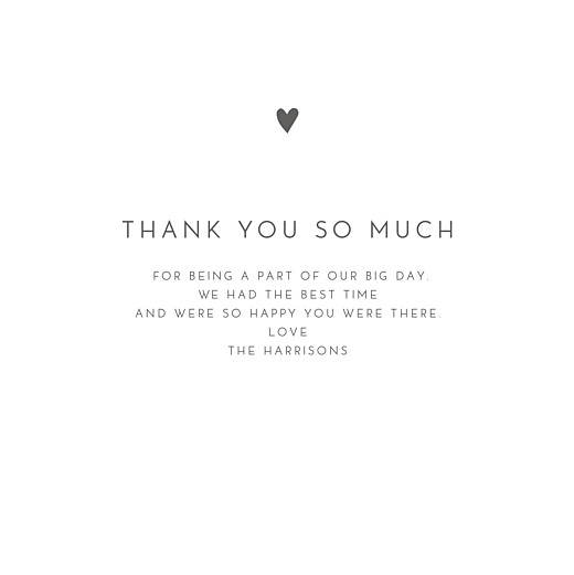 Wedding Thank You Cards Elegant Heart 4 Pages White - Page 3