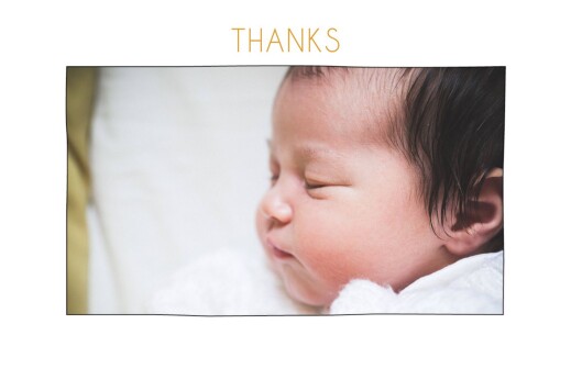 Baby Thank You Cards Rustic Promise Photo (Mini) White - Front