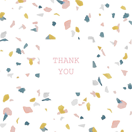 Baby Thank You Cards Granite (4 pages) Pink & Yellow - Page 1